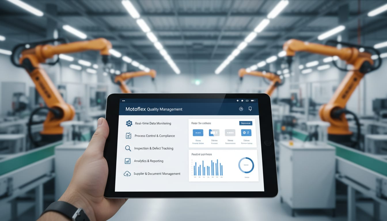 برنامج إدارة جودة التصنيع - الميزات الأساسية لبرنامج Motoflex لإدارة الجودة