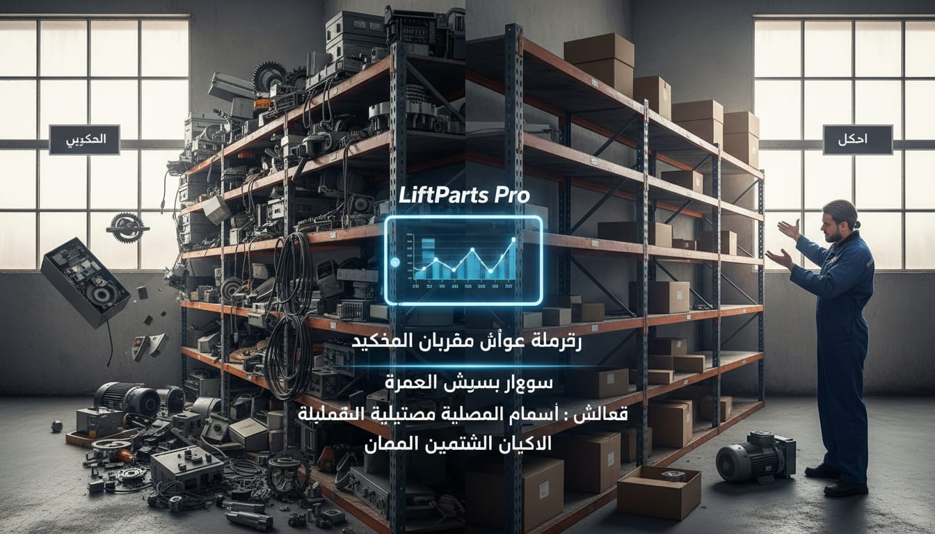 برنامج إدارة مخزون قطع غيار المصاعد - مقدمة: معاناة شركات المصاعد في السعودية بين التكدس والنفاد