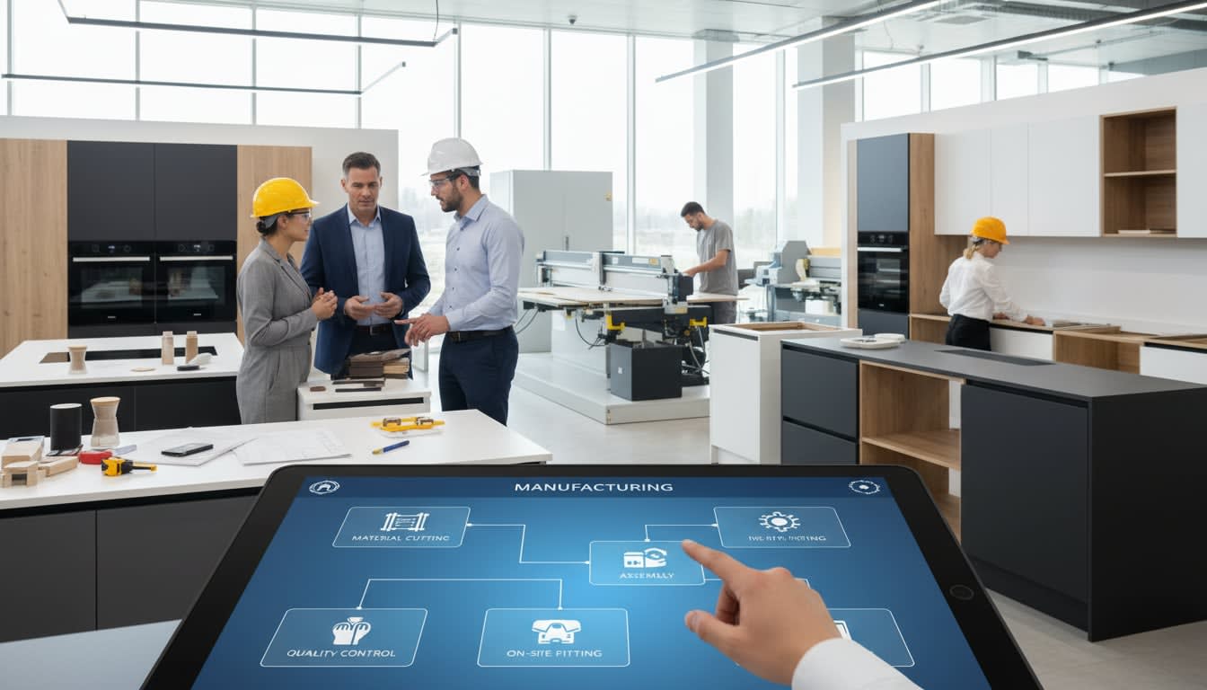 إدارة مراحل التصنيع والتركيب للمطابخ - مقدمة: هل تتوه في متاهة تصنيع وتركيب المطابخ؟