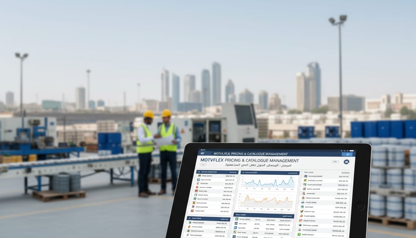 برنامج إدارة قوائم الأسعار للمصانع في السعودية - Meta Description: اكتشف كيف يمكن لبرنامج موتفلكس إدارة قوائم الأسعار والكتالوجات بكفاءة للمصانع وشركات التركيب في السعودية. قلل الأخطاء، وحسّن إدارة العملاء، وزد من إنتاجية مصنعك.