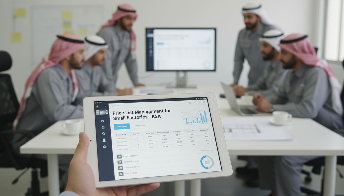 أفضل برنامج إدارة قوائم الأسعار للمصانع الصغيرة في السعودية - Meta Title: أفضل برنامج إدارة قوائم الأسعار للمصانع الصغيرة في السعودية: دليلك الشامل للاختيار