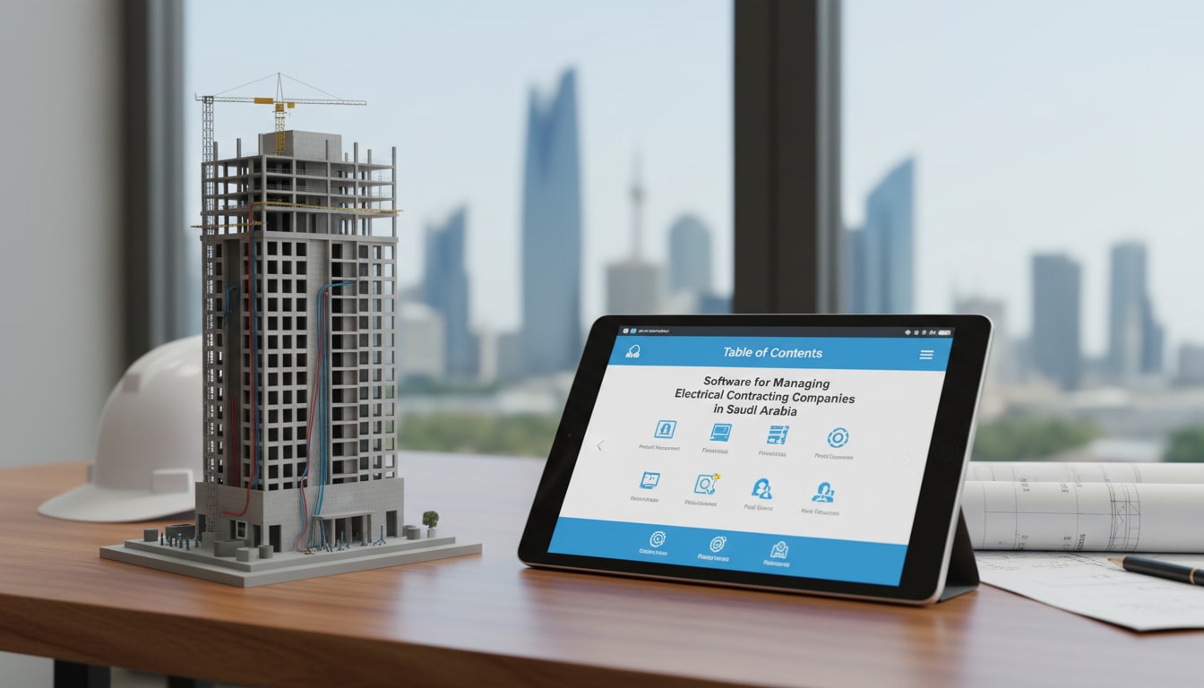 دليل عملي لاختيار برنامج إدارة شركات المقاولات الكهربائية في السعودية