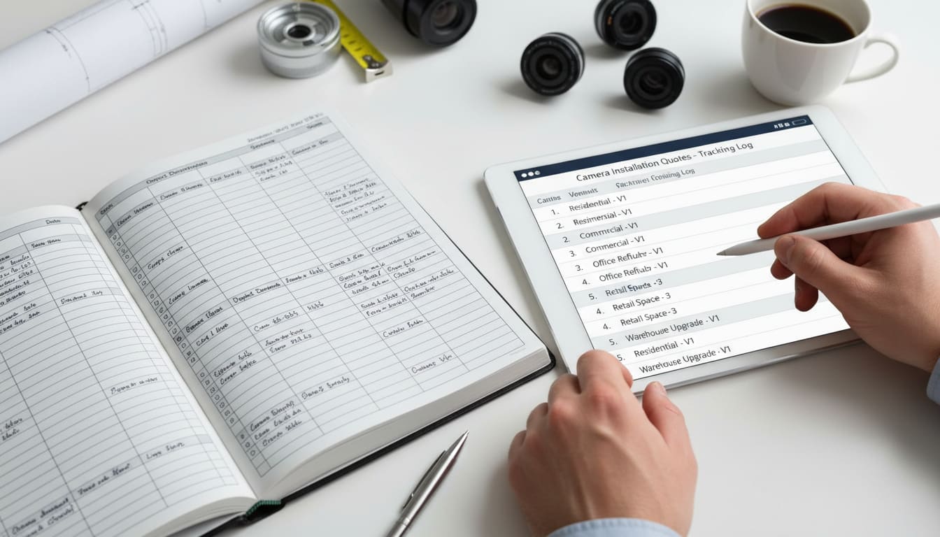 متابعة إصدارات عرض سعر تركيب الكاميرات قبل بدء العمل