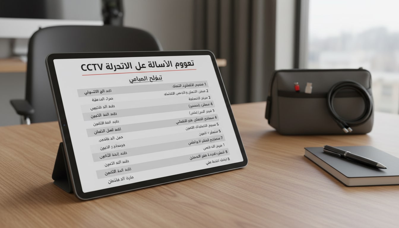 صورة توضيحية عن تقرير زيارة فني كاميرات المراقبة: المنجز والمتبقي والخطوة التالية
