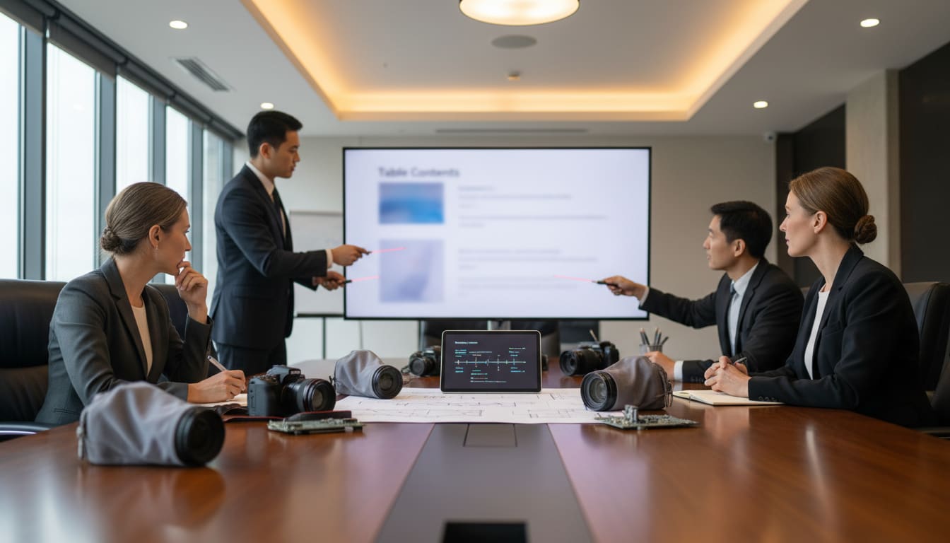 مشاركة تحديثات مشروع الكاميرات مع العميل دون كشف بيانات حساسة