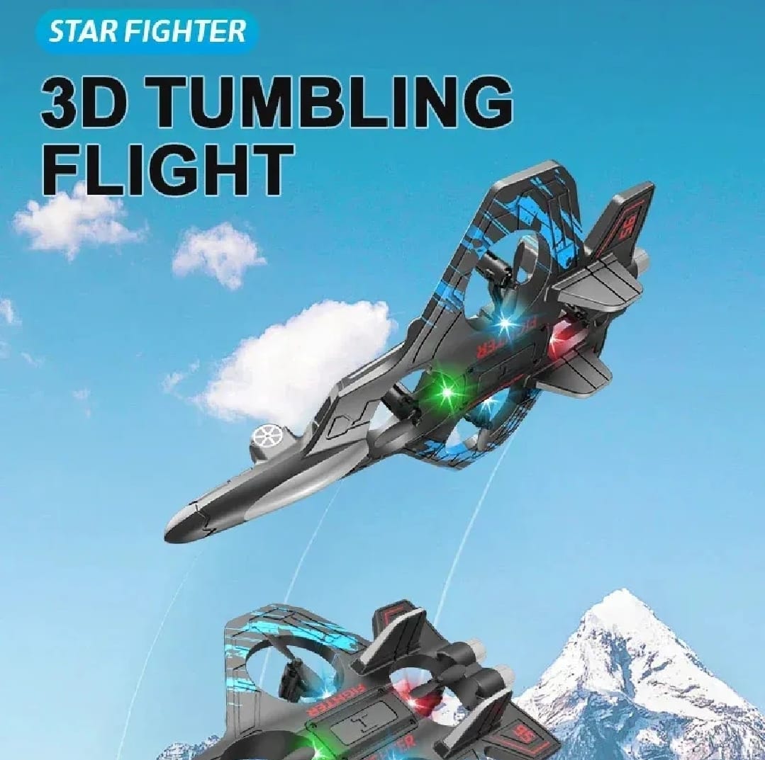 Premium RC Fighter Jet Plane – 2.4G Remote Control Foam Airplane Toy with Lights