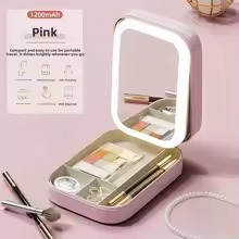 Portable Folding Makeup Mirror Jewellery Box –ti-Function Personal Care Organizer