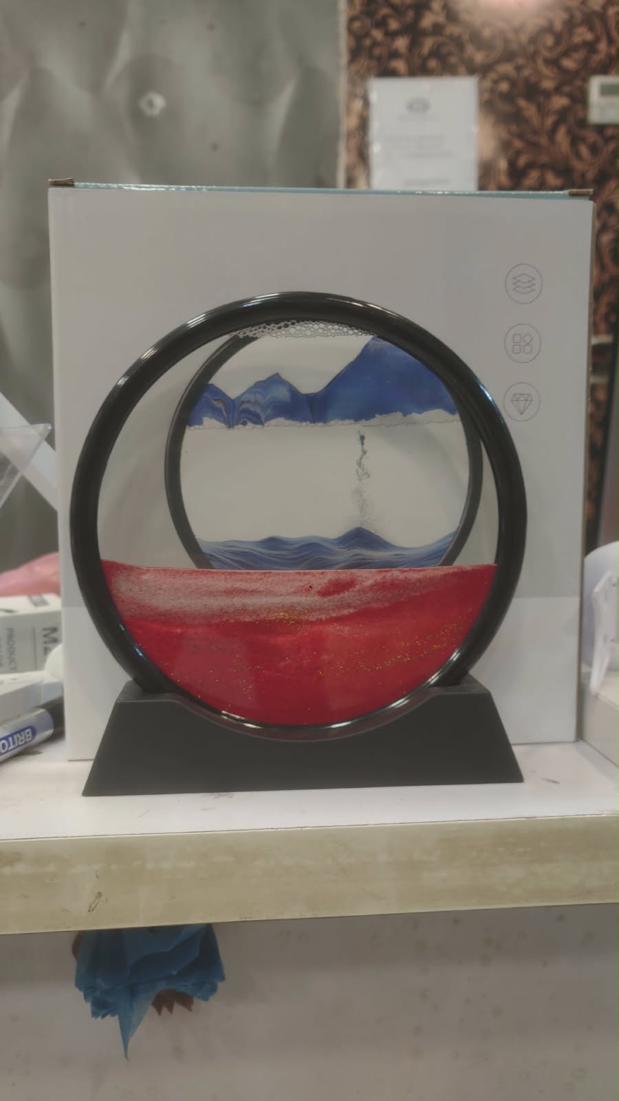 Moving Sand Art Picture – 3D Dynamic Deep Sea Sandscape with Display Stand