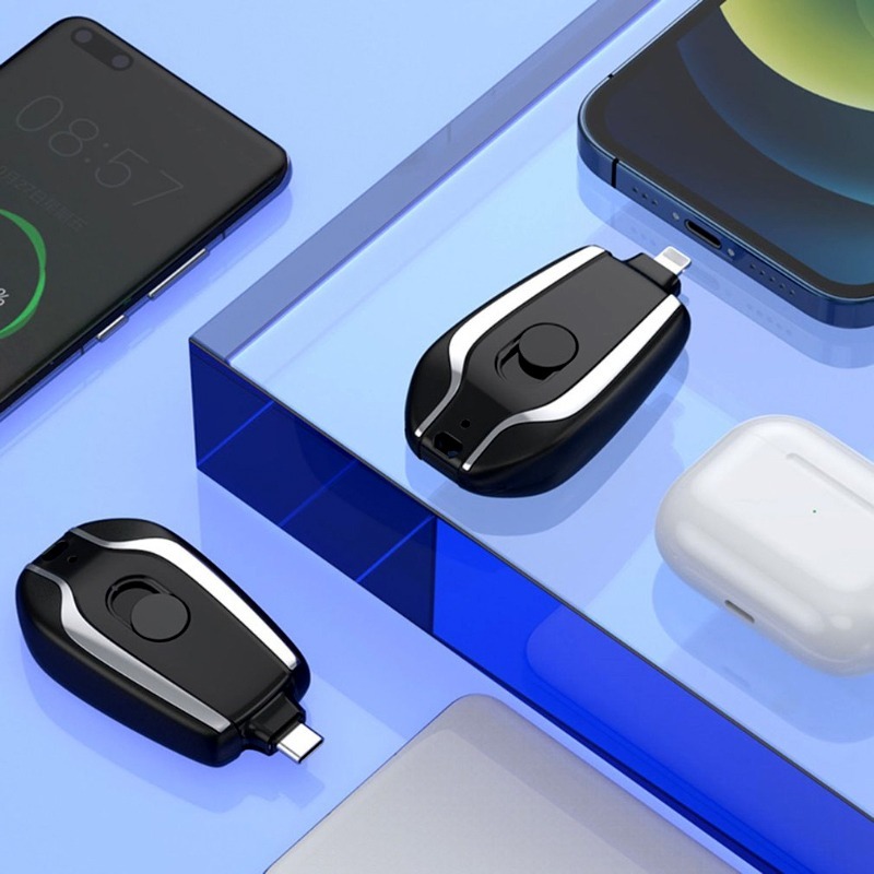 New Power Pod Portable Emergency Keychain Power Bank for iPhone High Speed Instant Plug and Play