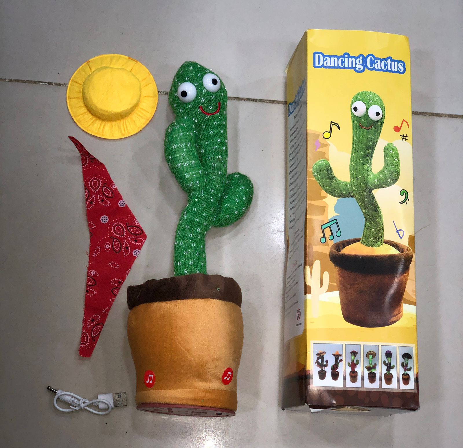 Dancing Cactus Toy – Singing, Talking, Voice Recording Plush with USB Rechargeable Function