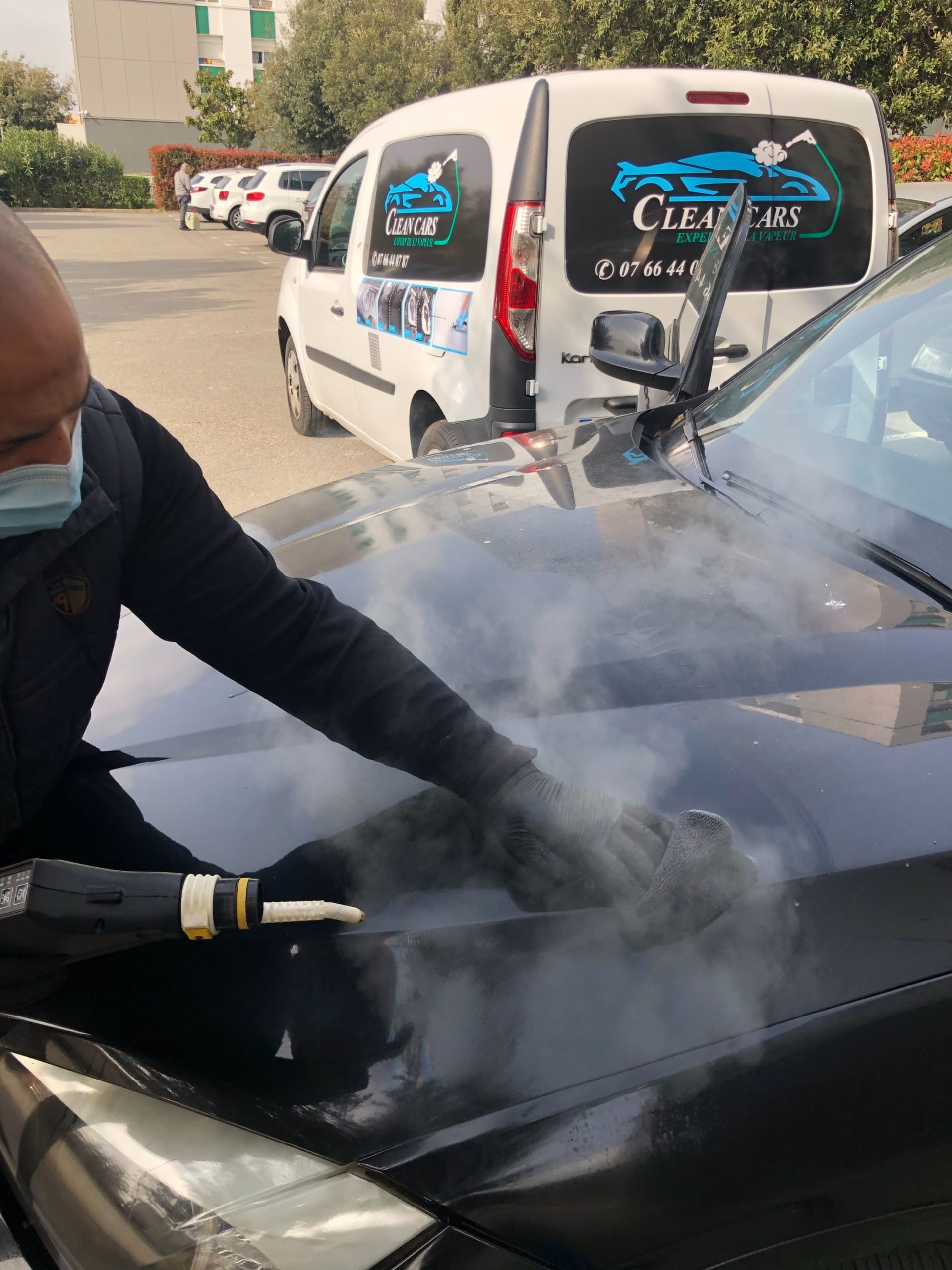 Nettoyage carrosserie avant à la vapeur 3