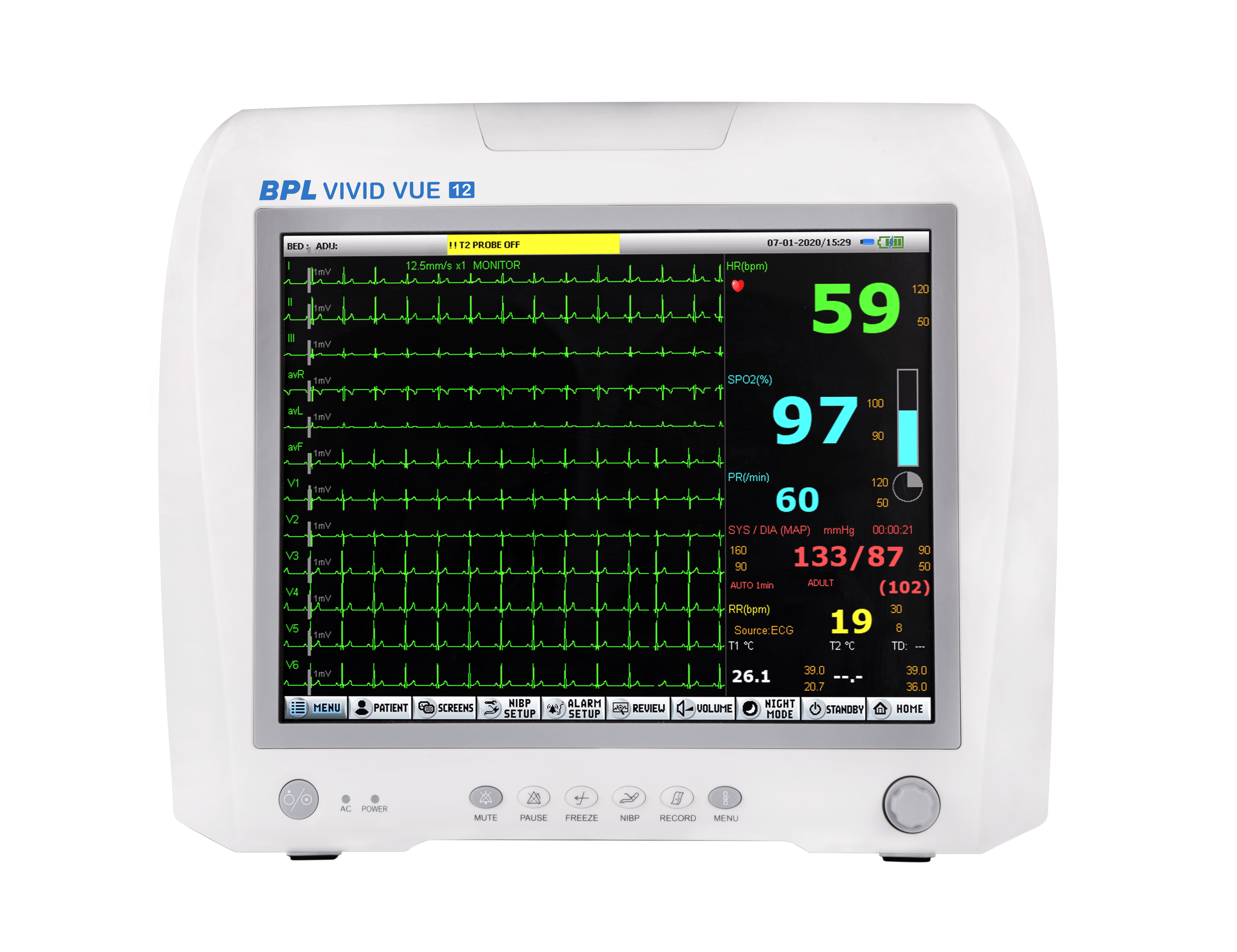 Vivid Vue 12 Multi-Parameter Patient Monitor