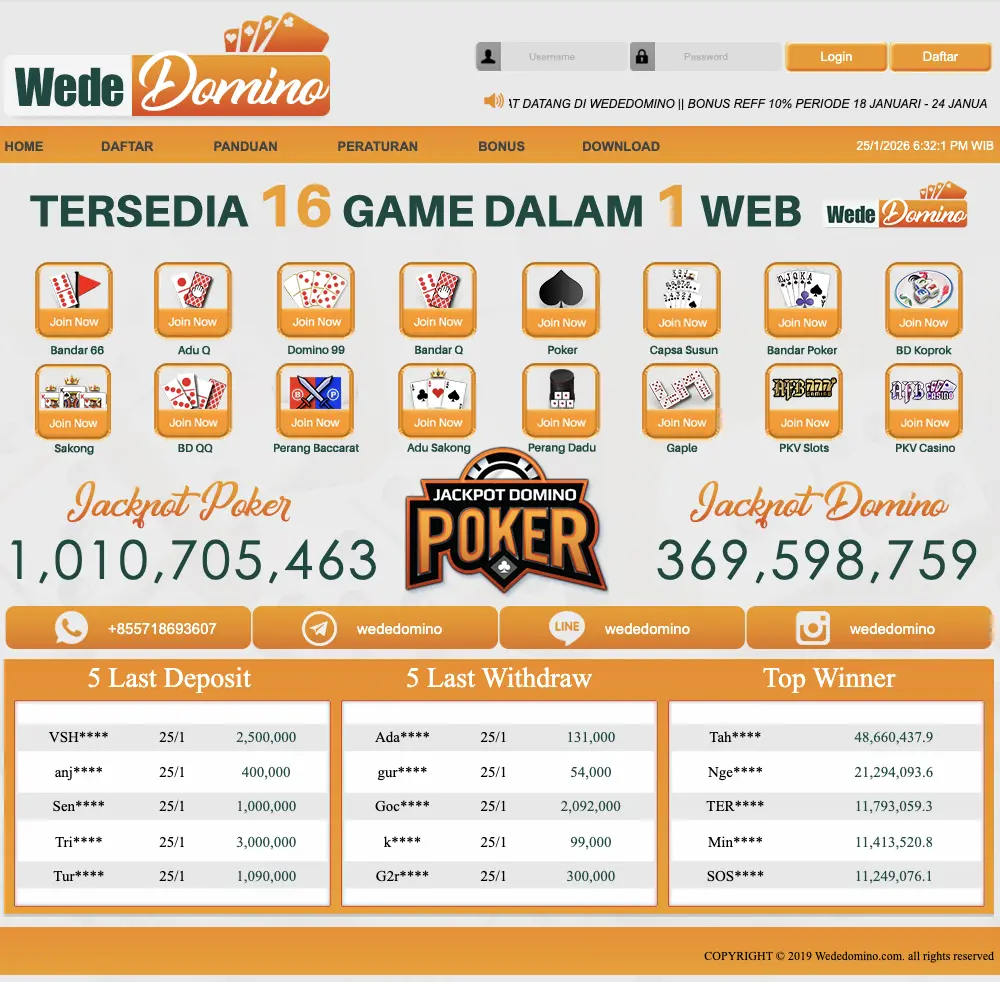 WedeDomino: Link Login Situs Wede Domino QQ Online PKV Games