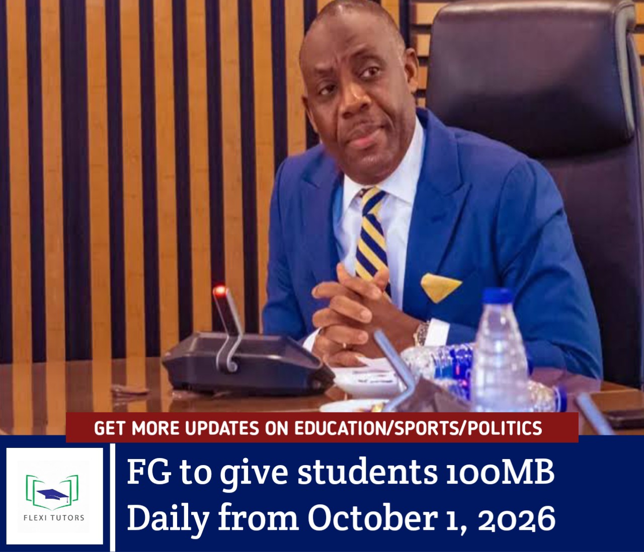 BREAKING: FEDERAL GOVERNMENT TO PROVIDE FREE EDUCATIONAL DATA TO STUDENTS FROM OCTOBER 1