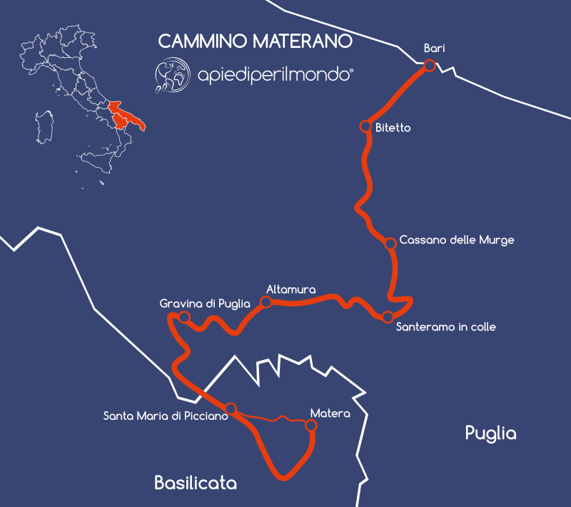 Karte Cammino Materano
