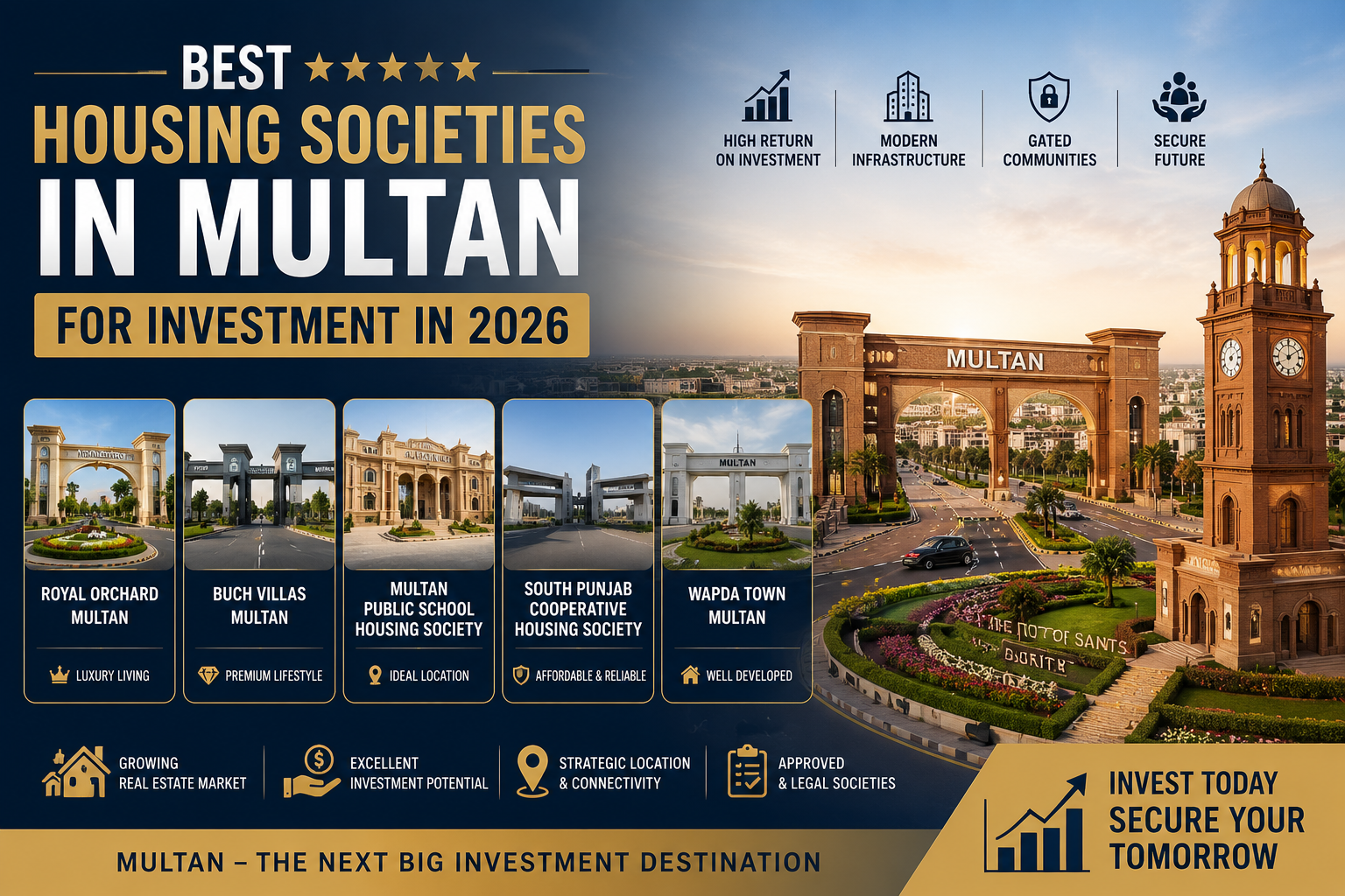 Best housing societies in Multan for investment 2026