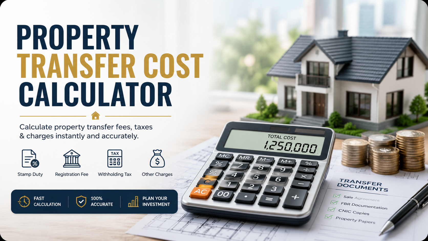 Property Transfer Cost Calculator - Calculate Your Land Transfer Fees in Pakistan