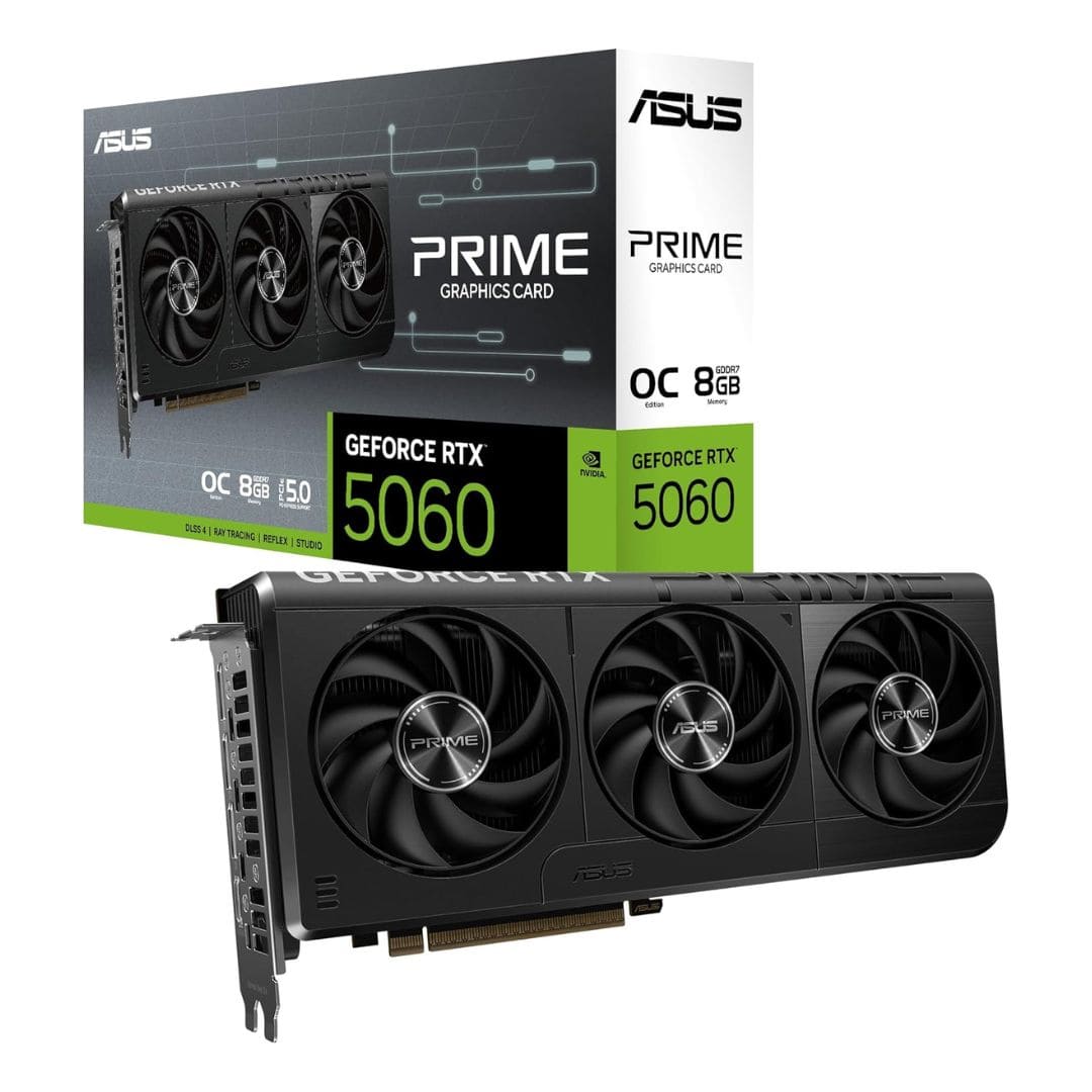 ASUS PRIME RTX 5060 8GB GDDR7 Graphics Card – 128-bit, HDMI, 3x ...