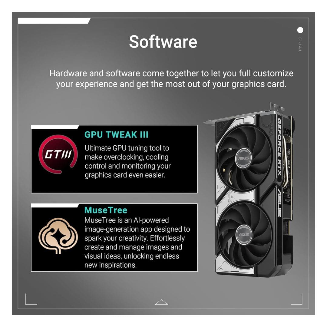 ASUS Dual GeForce RTX 5060 OC 8GB GDDR7 Gaming Graphics Card – PCIe 5.0 ...