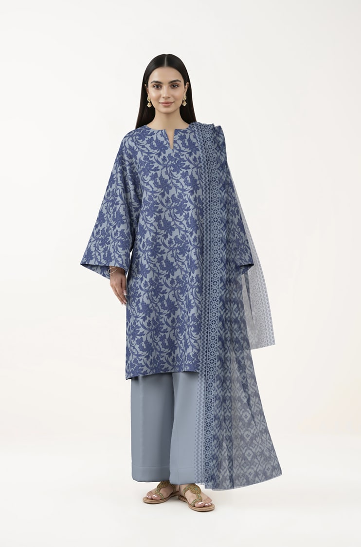 Sapphire 3 Piece Printed Lawn Suit front view