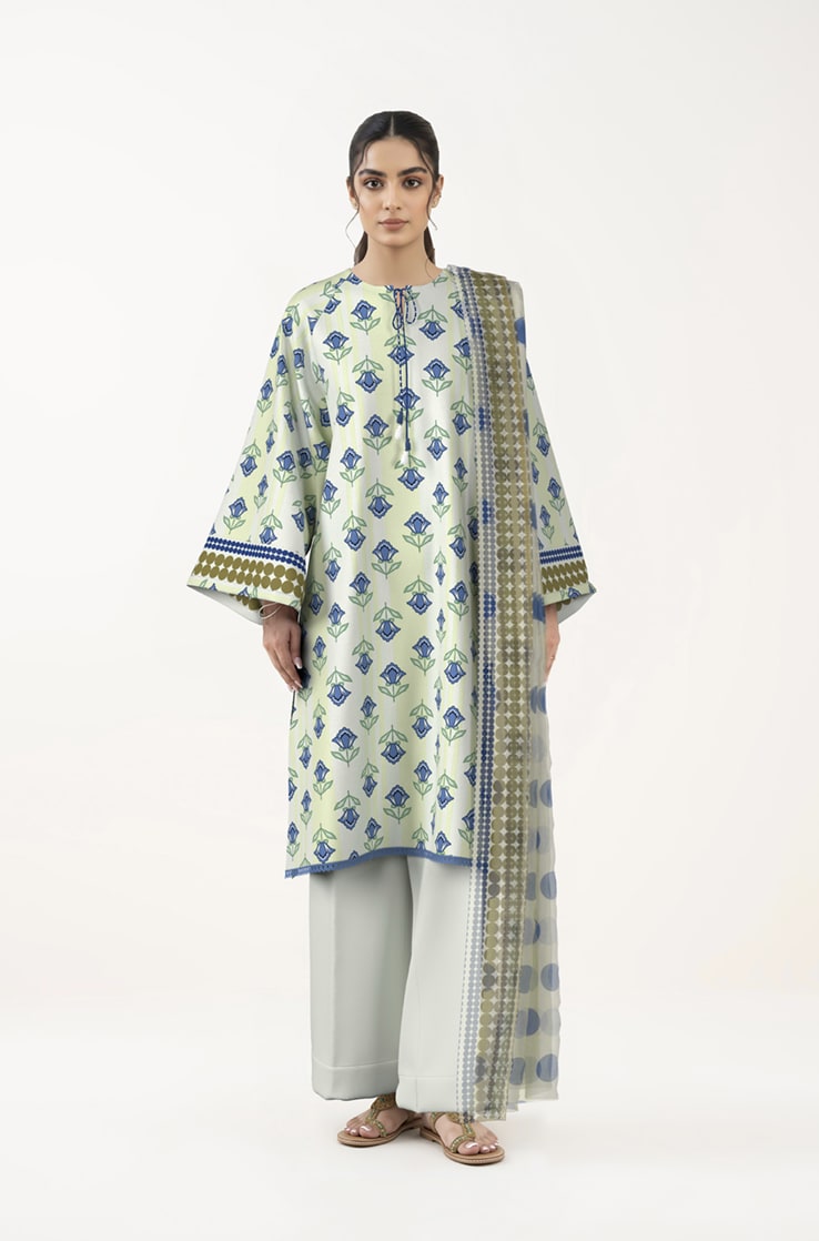 Sapphire 3 Piece Printed Lawn Suit front view