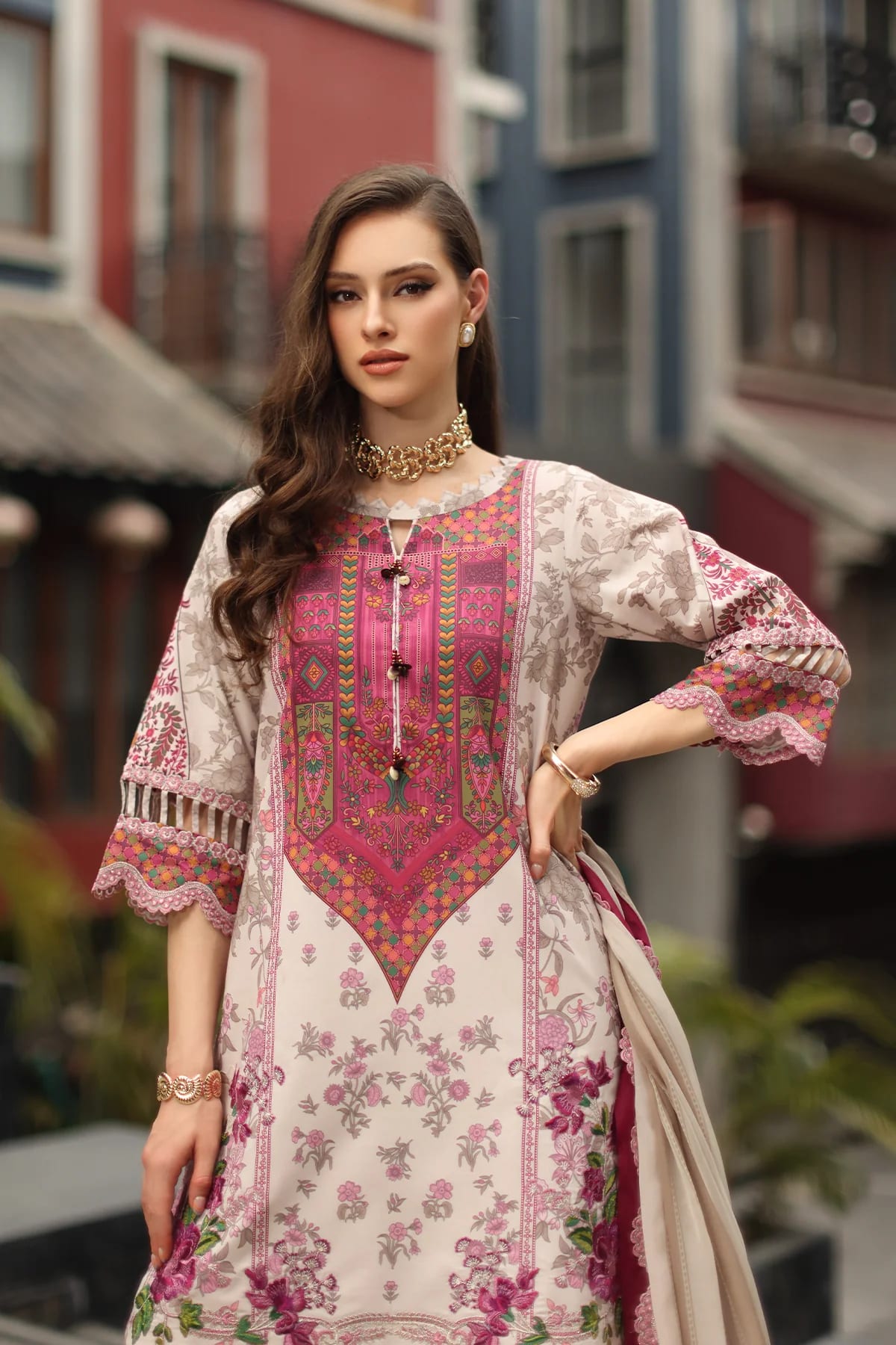3-PC Unstitched Embroidered Lawn Collection CC6-20
