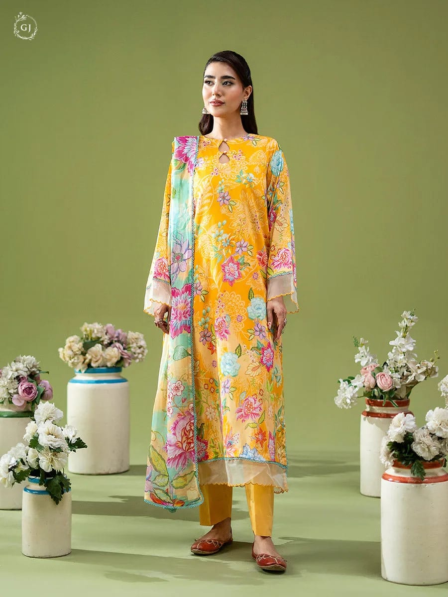 Gulljee Popin 3-PC Unstitched Printed Lawn Suit GJPIN2610A8