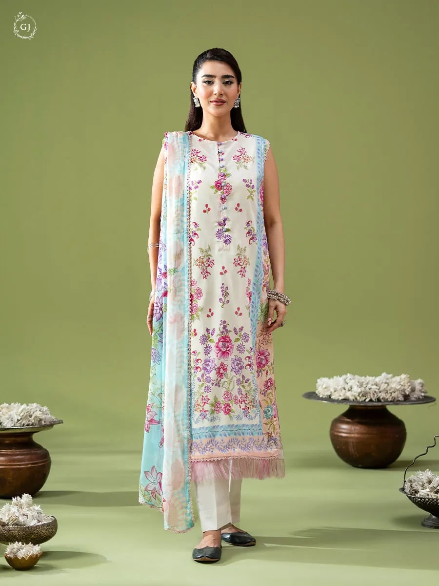 Gulljee Popin 3-PC Unstitched Printed Lawn Suit GJPIN2610A5