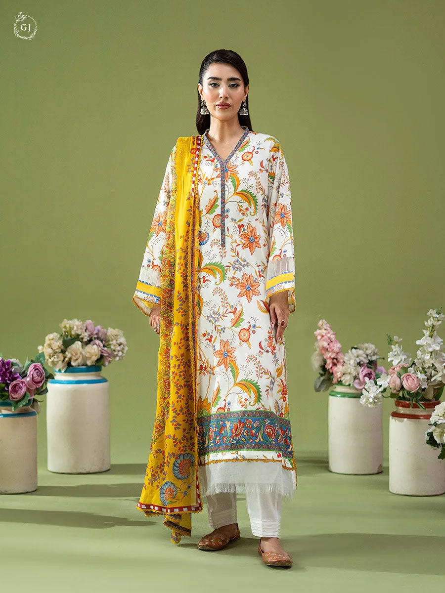 Gulljee Popin 3-PC Unstitched Printed Lawn Suit GJPIN2610A3