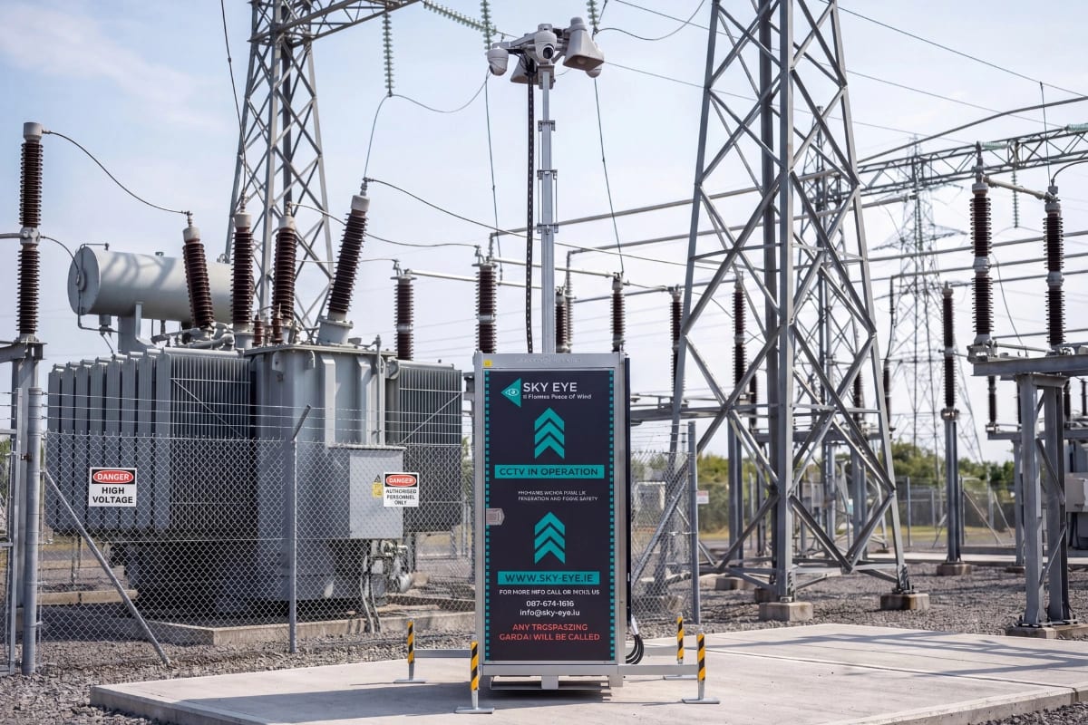 Critical Infrastructure Solar CCTV Tower Hire
