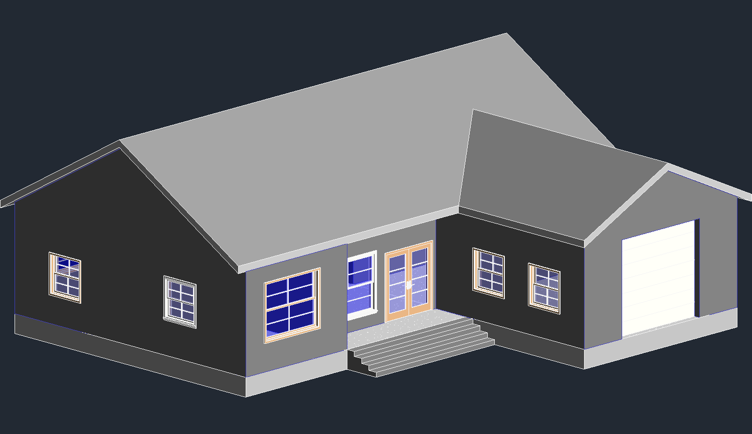 Modern Single-Story 3-Bedroom House with Garage