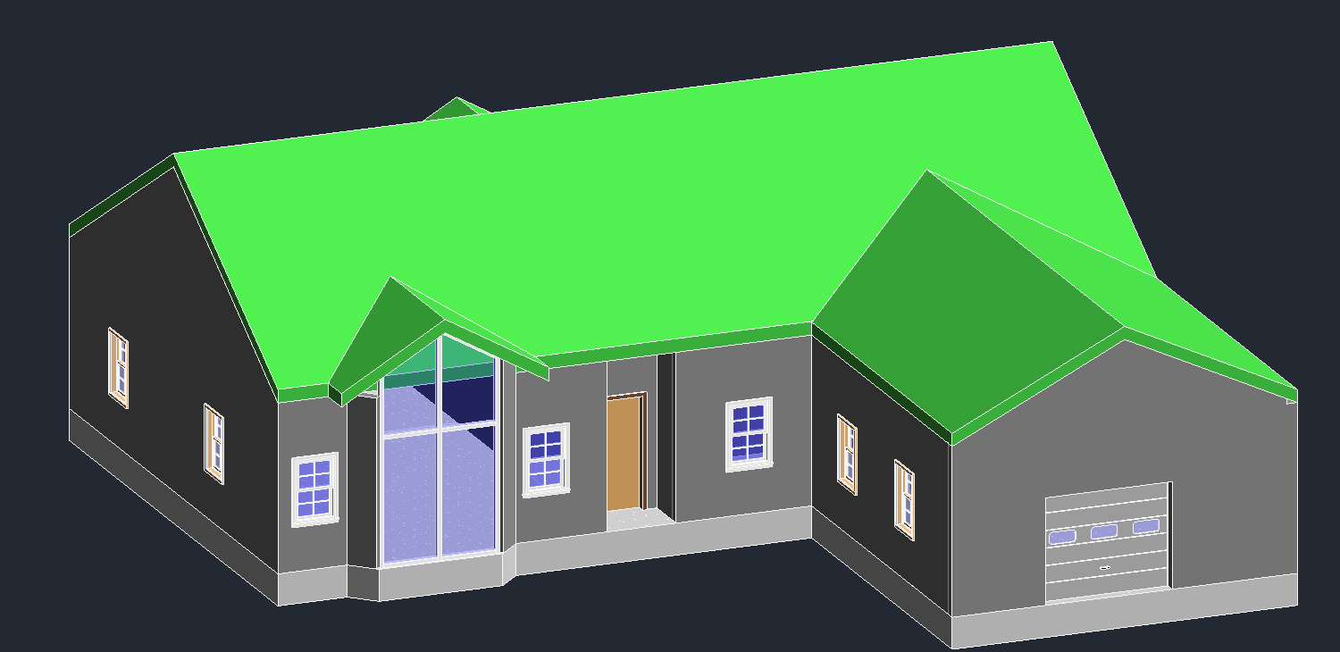 Modern L-Shaped 3-Bedroom House Plan with Garage