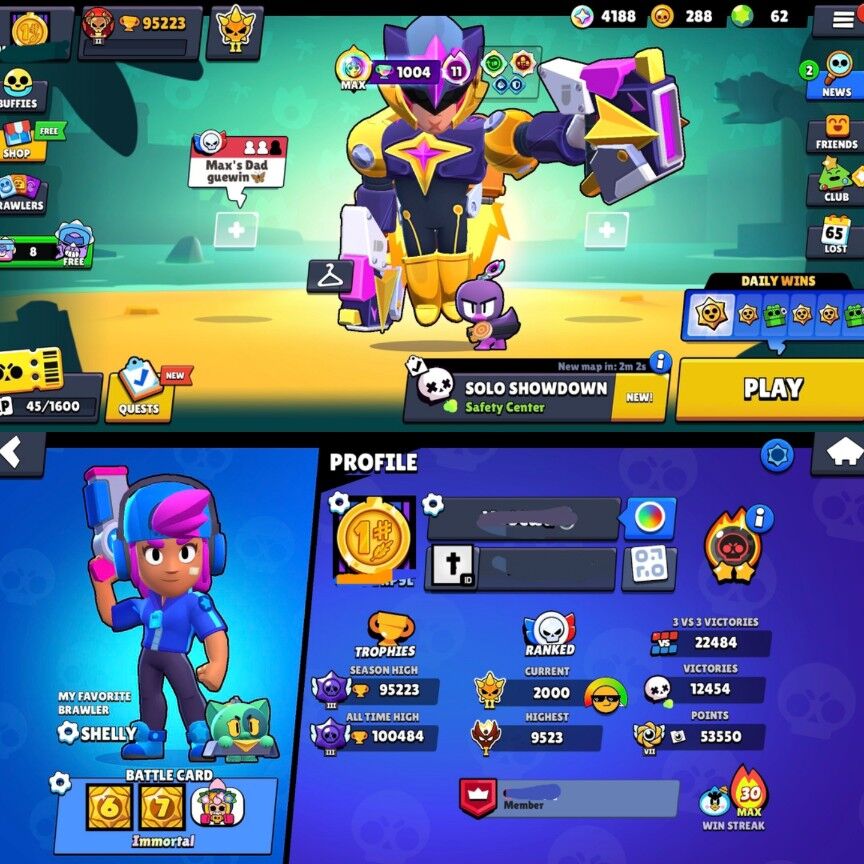Brawl Stars Account (IOS/ANDROID) – 100K TROPHY ATH | STAR SHELLY | 7x OLD MASTERS | 96 Hypercharged | 463 SKINS | Brawl Stars Account (IOS/ANDROID) – 100K TROPHY ATH | STAR SHELLY | 7x OLD MASTERS | 96 Hypercharged | 463 SKINS |