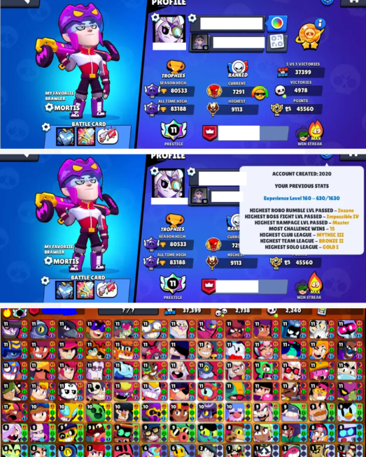 Brawl Stars Account (IOS/ANDROID) – 83k+ Trophy | 97+ Brawler | 313+ Skins | 54+ Max Power | 72+ Hypercharges | Half Prices in Shop | Full Access Brawl Stars Account (IOS/ANDROID) – 83k+ Trophy | 97+ Brawler | 313+ Skins | 54+ Max Power | 72+ Hypercharges | Half Prices in Shop | Full Access