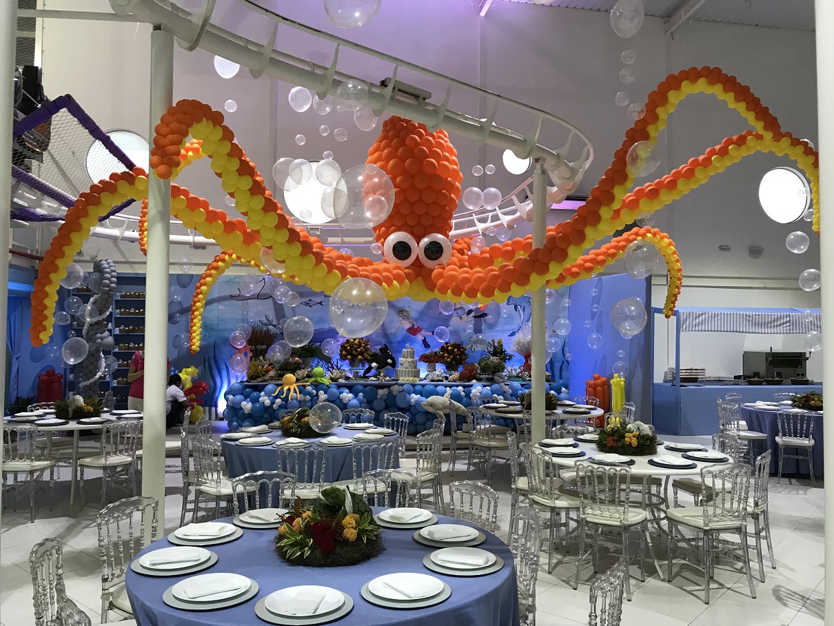 Peixe e polvo 3D