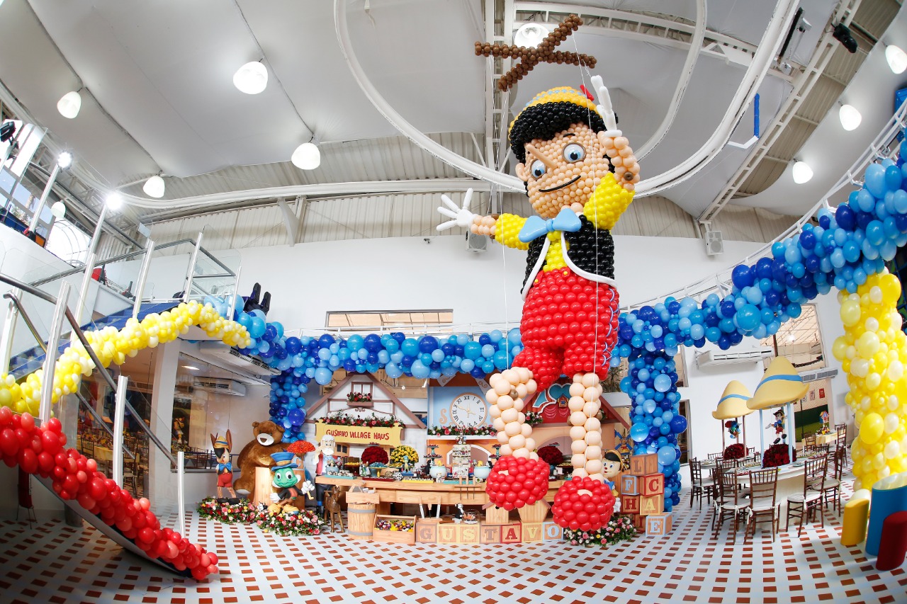 Pinóquio 3D balões
