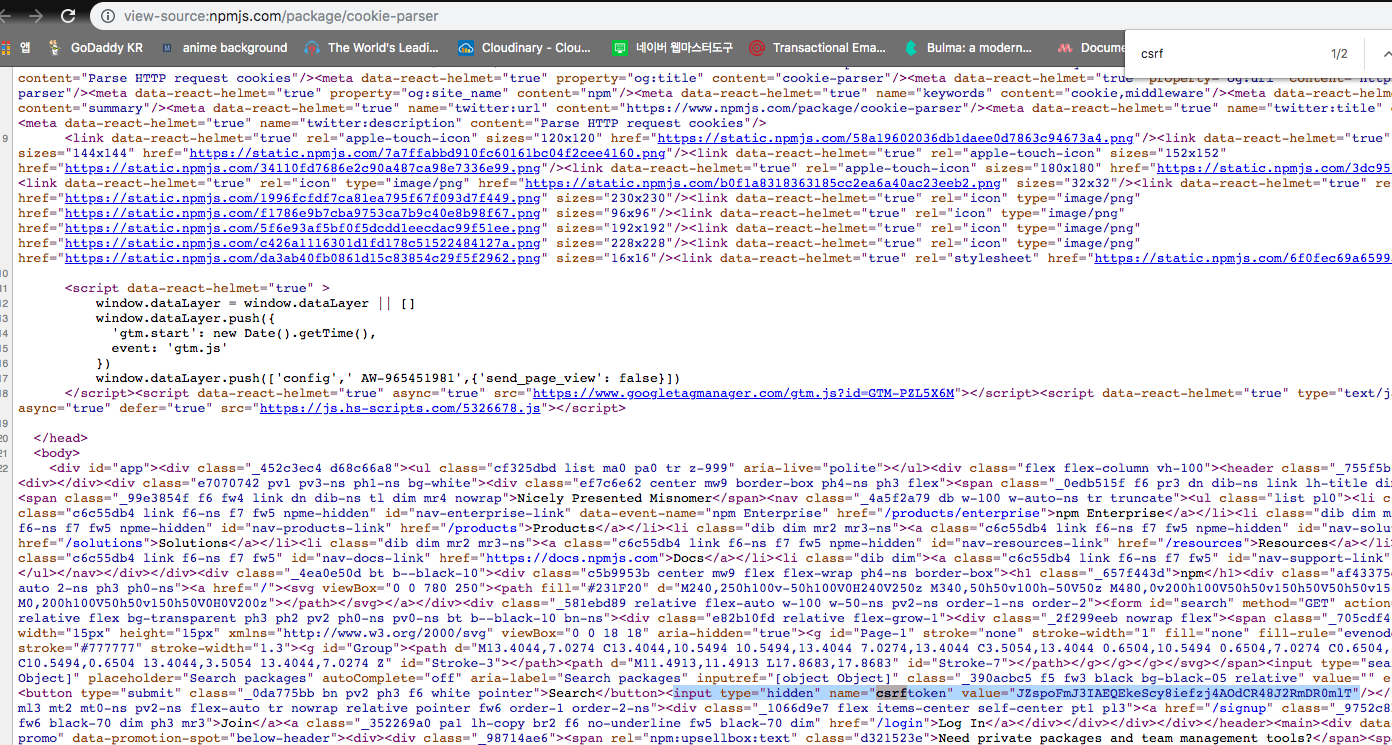 npm csrf