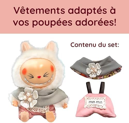 Vue 3 de  Vêtements Poupées Adaptés Labubu