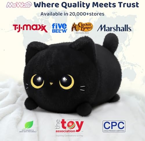 Vue 2 de Mewaii Peluche Chat Noir