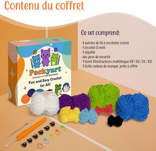 Vue 2 de Packyart Kit Crochet Debutant