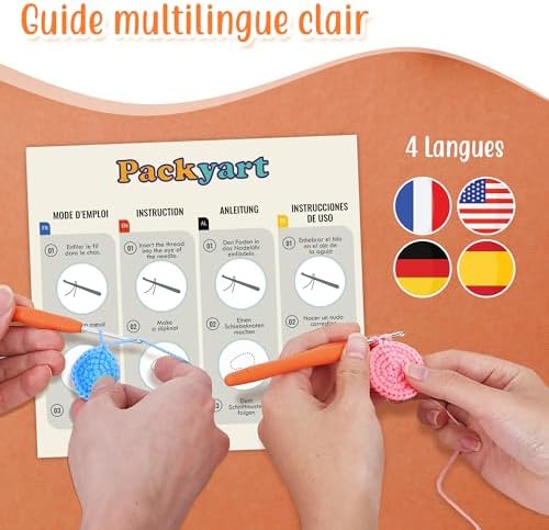 Vue 4 de Packyart Kit Crochet Debutant