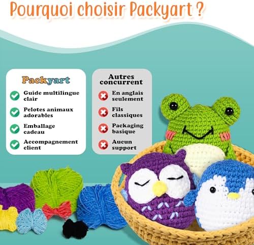 Vue 6 de Packyart Kit Crochet Debutant