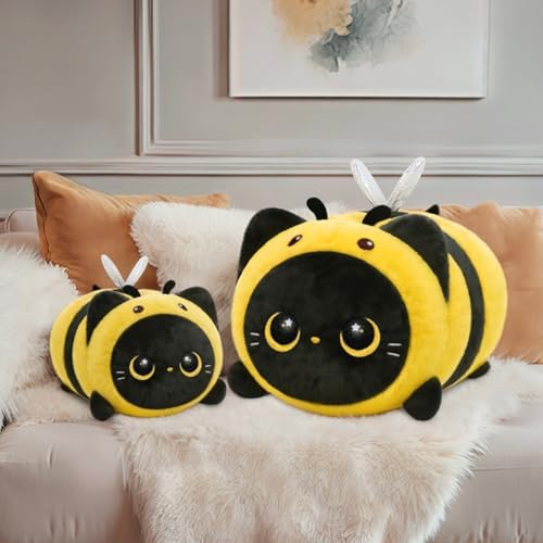 Vue 4 de Mewaii Peluche Abeille Chat