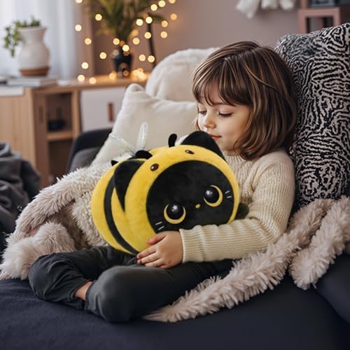 Vue 5 de Mewaii Peluche Abeille Chat