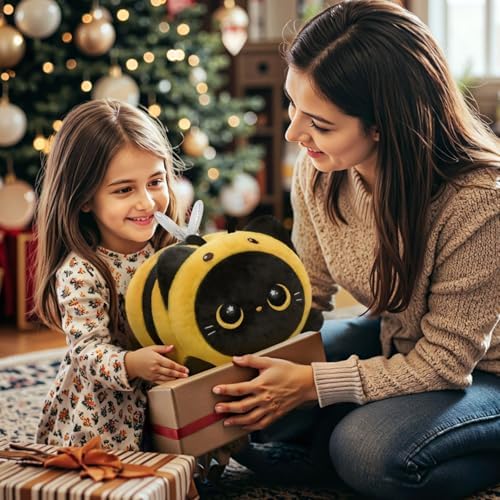 Vue 6 de Mewaii Peluche Abeille Chat