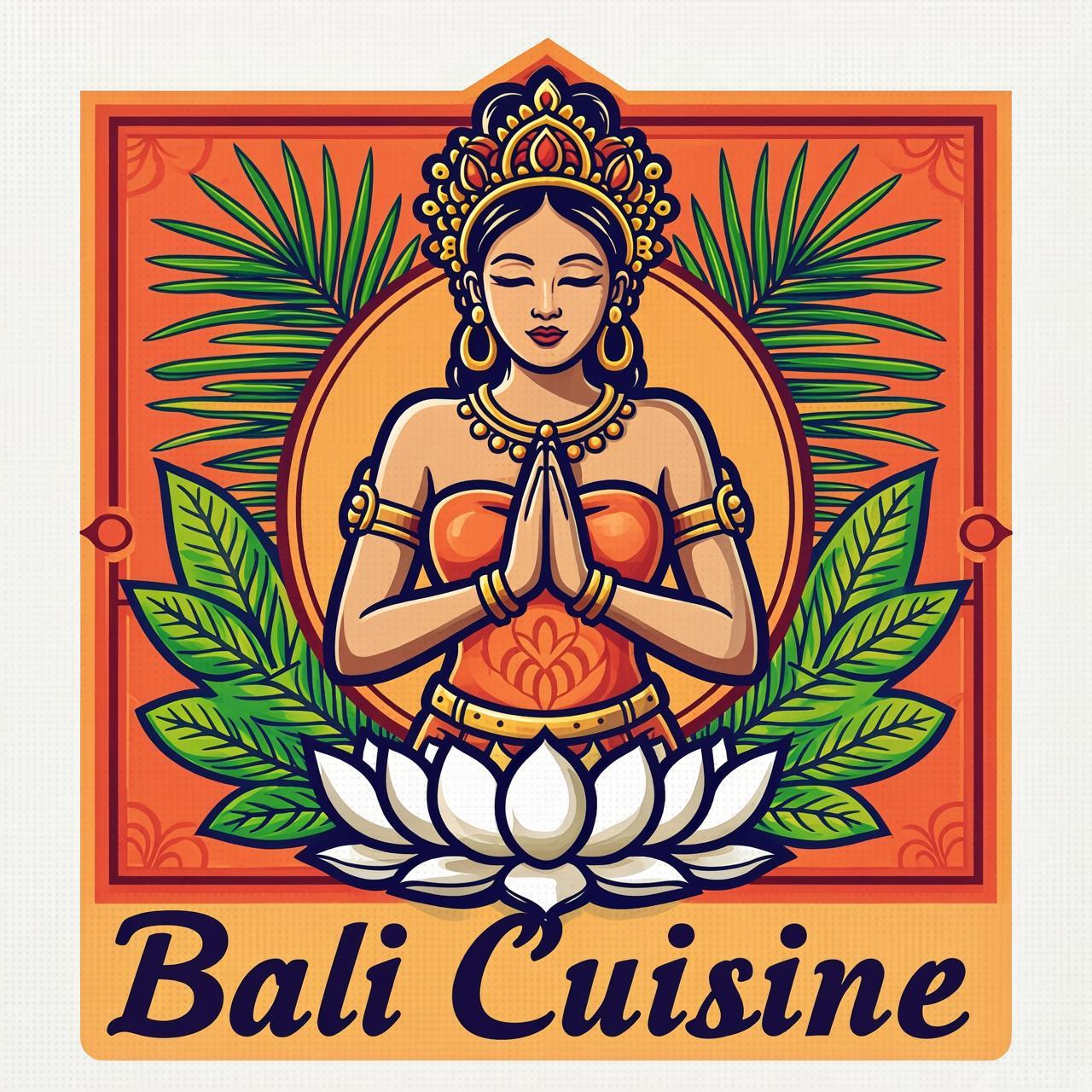 Logo Makanan Khas Bali - Wanita berpakaian adat Bali