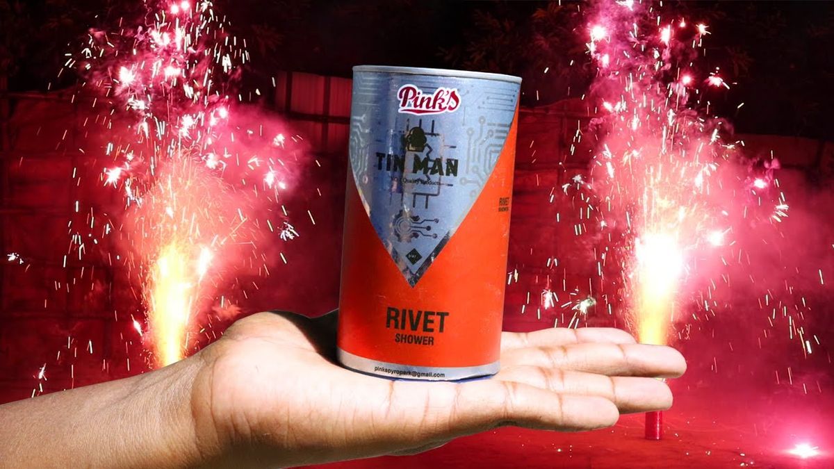 Iron Red Tin Fountains - Nattu Vedi & Sivakasi Crackers