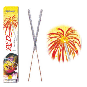 12cm Red Sparklers  - Nattu Vedi & Sivakasi Crackers