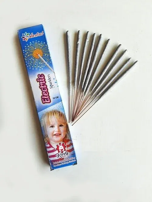 10cm Electric Sparklers - Nattu Vedi & Sivakasi Crackers