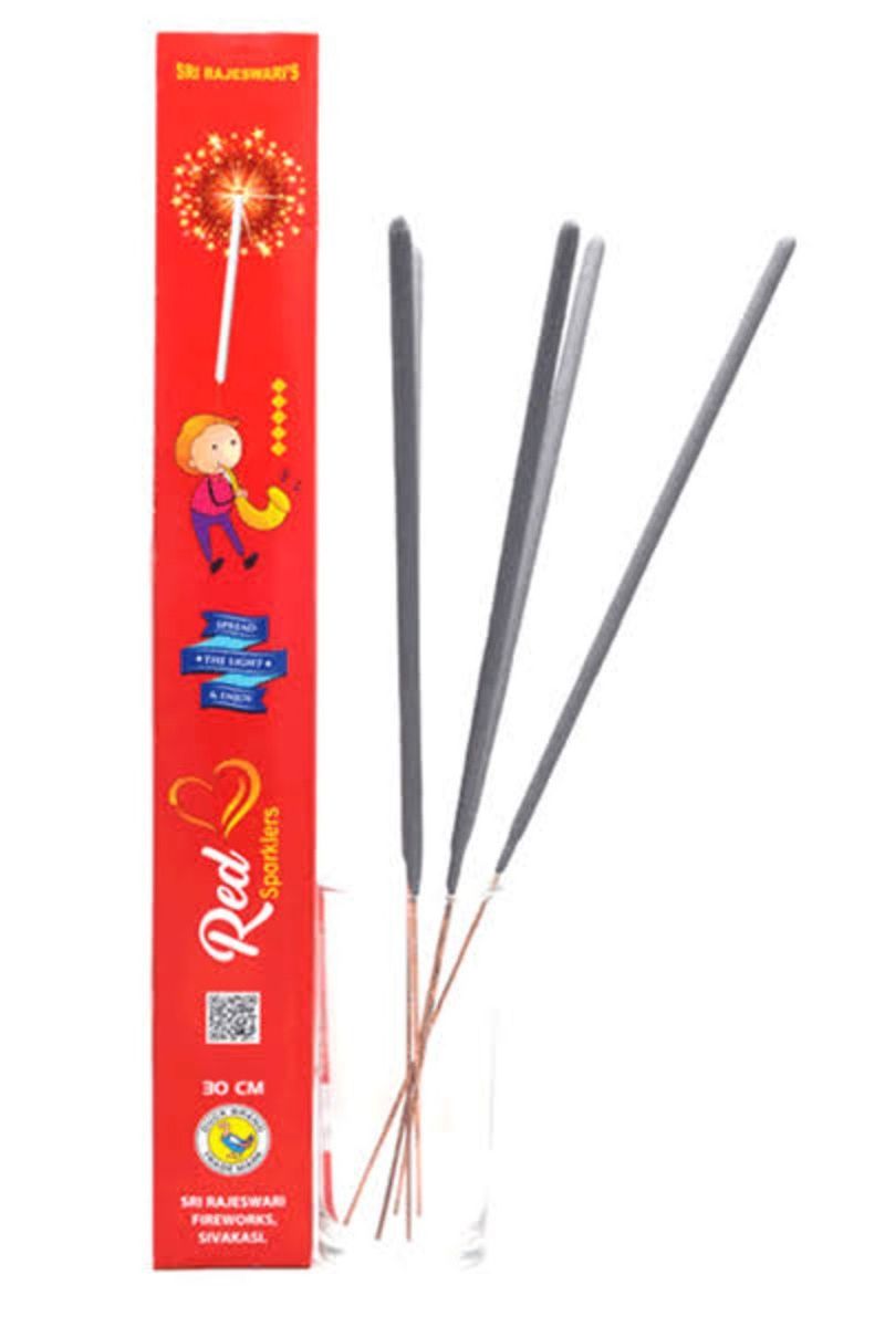 30cm Red Sparklers - Nattu Vedi & Sivakasi Crackers